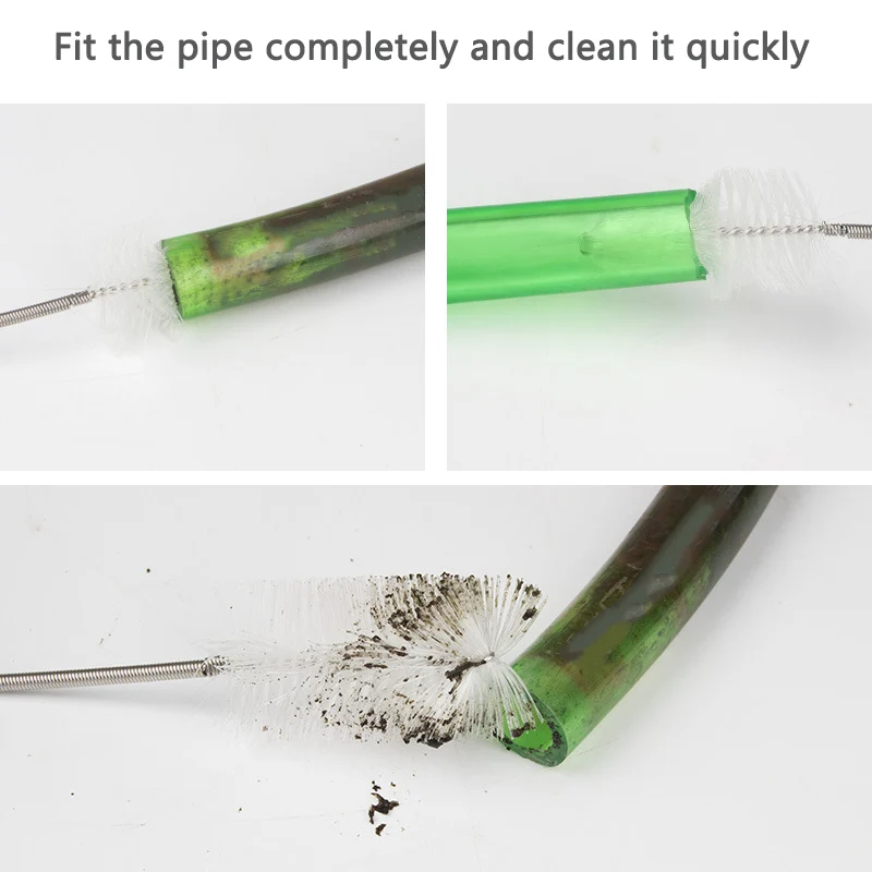 

Hot 1pc Air Tube Double Ended Hose Brushes Nylon Aquarium Water Filter Stainless Steel Flexible Cleaning Brush free shipping