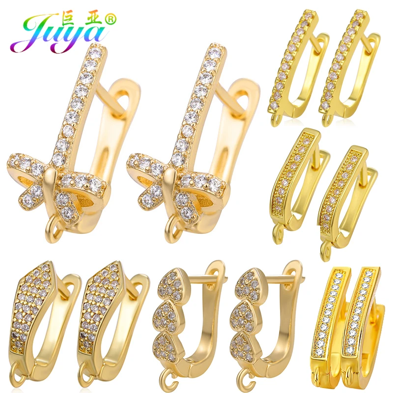 Женская подвеска крючок Juya золотистая/Серебристая кристалл с жемчужной