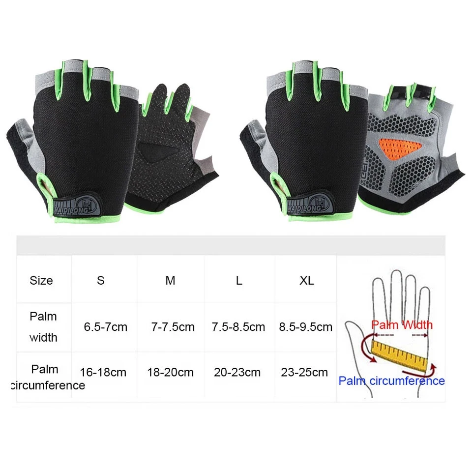 

New Anti-slip Anti-sweat Cycling Gloves Men Women Half Finger Gloves Breathable Anti-Shock Sports Bike Bicycle Glove