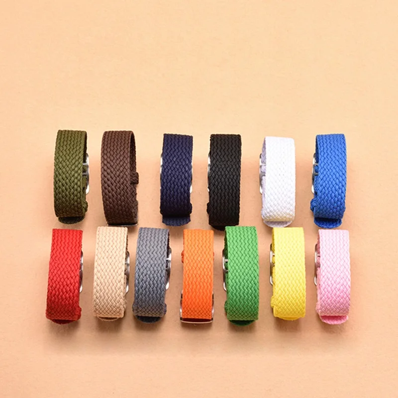 

NATO Canvas Sport Watchband Colorful Band Nylon Weave Strap For Perlon Bracelet Accessories Belt 14mm 16mm 18mm 20mm 22mm