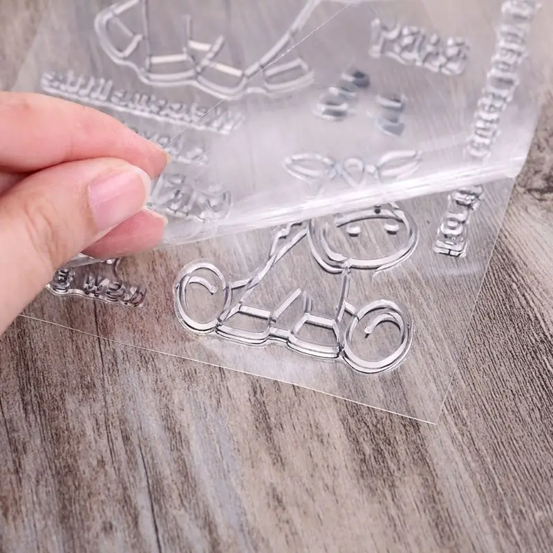 Ослик силиконовый Сделай Сам прозрачные штампы Скрапбукинг для фотоальбома