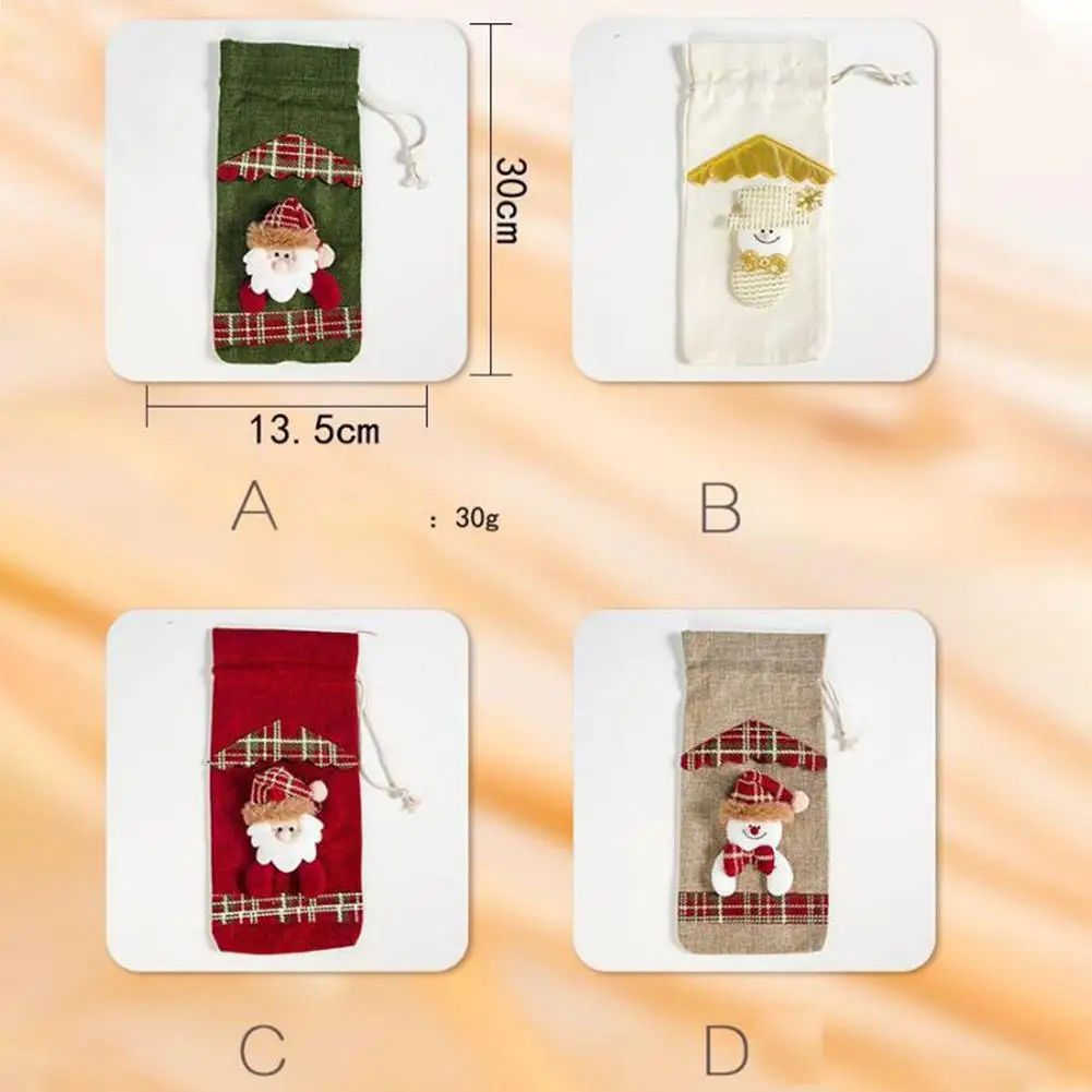 1 шт. Рождественская Крышка для бутылки вина с Санта Клаусом домашнего ужина