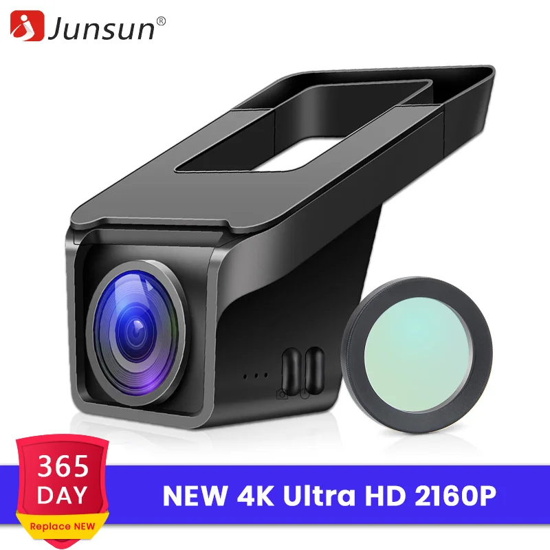 Junsun 4K Ultra HD 2160P Автомобильный видеорегистратор Камера Скрытая камера в автомобиль