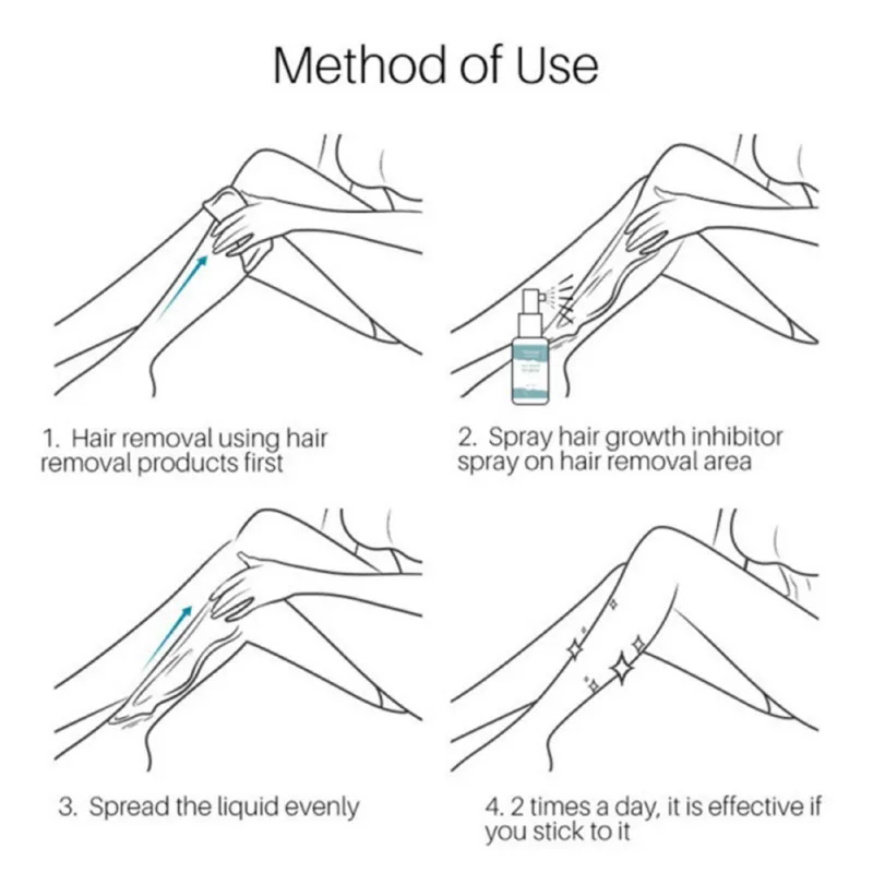 

Natural Painless Quick Hair Removal For Chest Arms Legs Underarm Part Hair Growth Inhibitor Semi-permanent Removal Spray 30ml