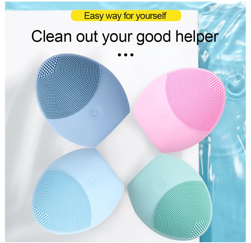 

Face Cleaning Brush Electric Face Brush Tool Silicone Cleaner Deep Hole Waterproof Beauty Soft Deep Cleaning Brush