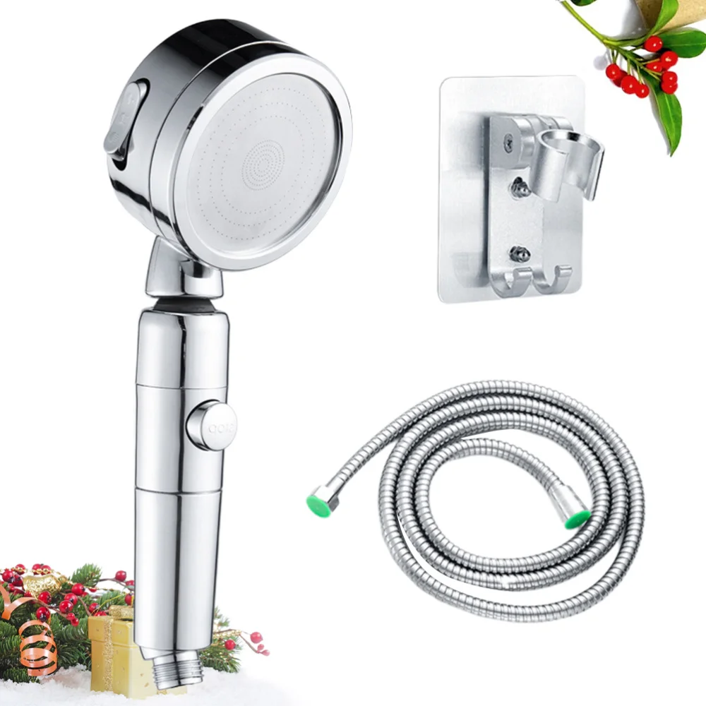 

Pressurized Set Handheld 3 Settings Rain Watering Nozzle Sprayer for Bathroom with Packing (Silver)