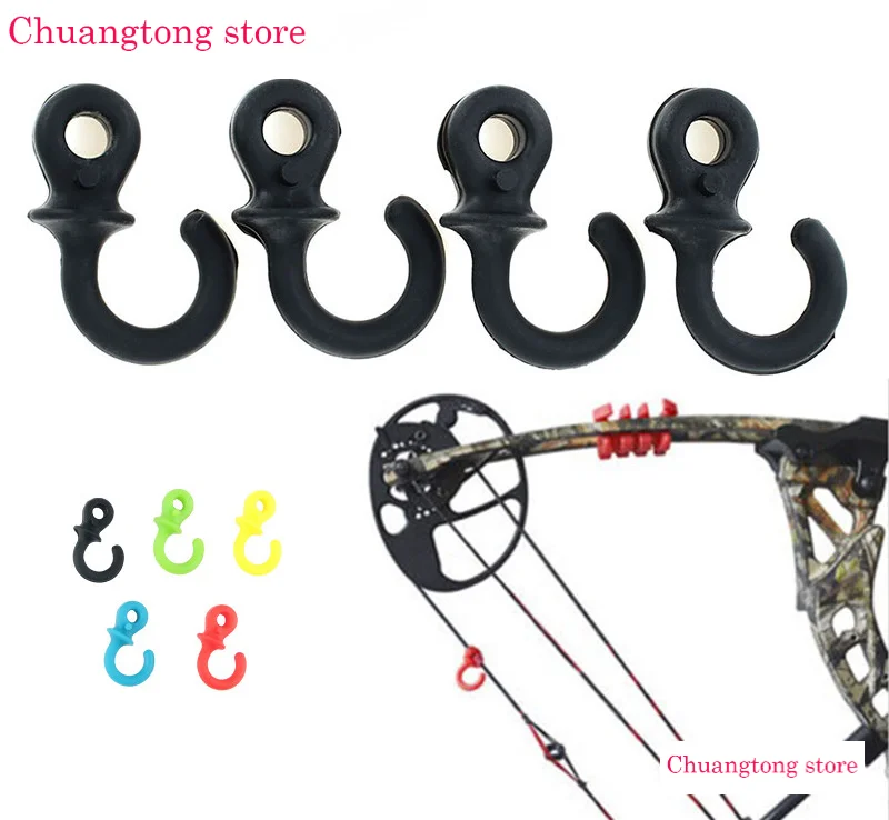

4Pcs Monkey Tail Archery Bow String Stabilizer Compound Bowstring Damping Ring Bowstring Damper Reduce Shock Noise Oscillation