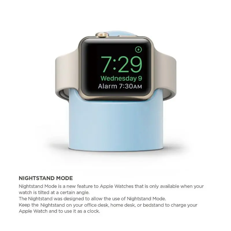 Подставка для зарядного устройства силиконовая док-станция держатель Apple Watch