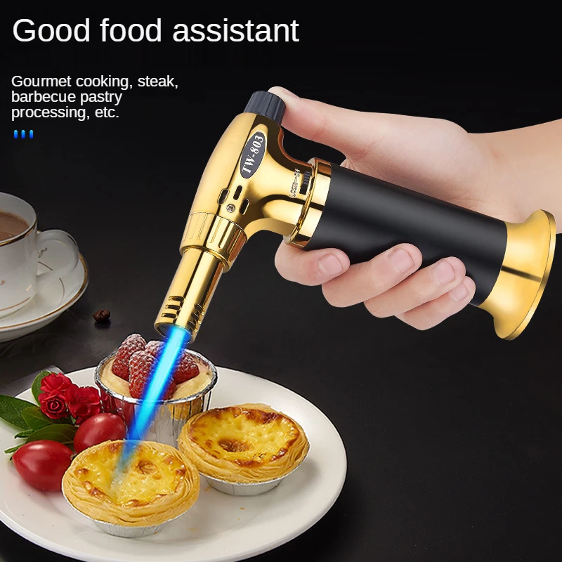 Windproof Straight Into The Spray Gun Personality Kitchen Baking Blue Flame Inflatable Metal Welding Torch | Дом и сад