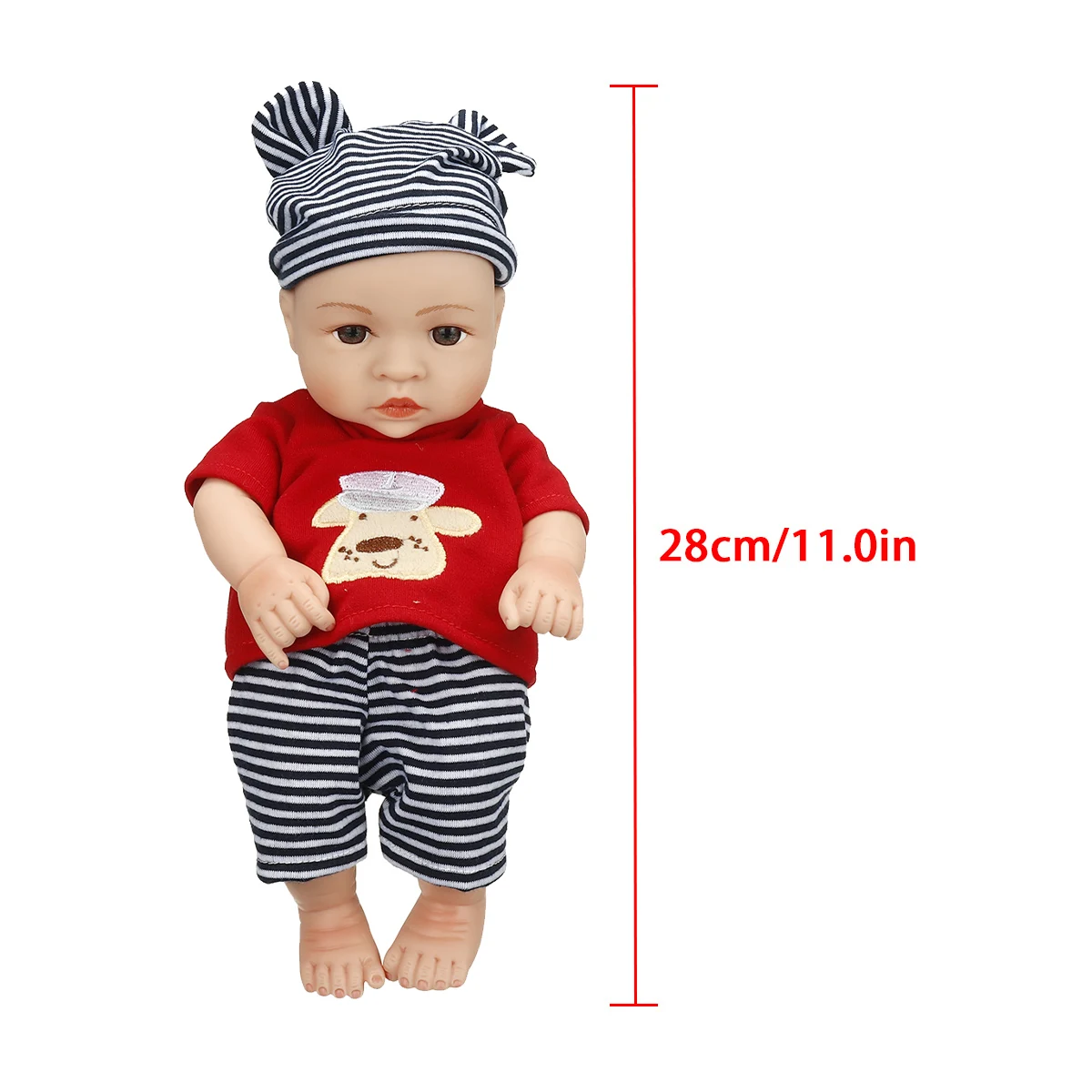 

11 inch 28cm Reborn Baby Doll Girl Reborn Newborn Doll Toys Soft Realistic Silicone Viny Doll DIY Education Toys Kids Girls Gift