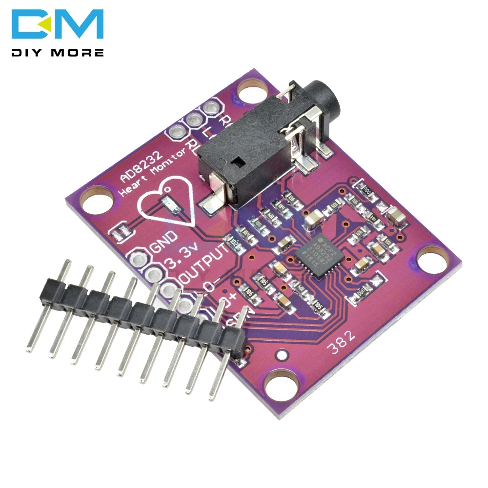 AD8232 physiological measurement Heart Pulse ECG Monitor Sensor Module Single Lead Rate Developemt Kit | Электронные компоненты