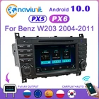 Carplay PX6 автомагнитола 2дин андройд 10 с экраном магнитола для Mercedes Benz W203 C180C200 W463 Sprinter W209 B200 Volkswagen VW Crafter DVD интеллектуальные системные Мультимедиа видеоплееры магнитофон в машину