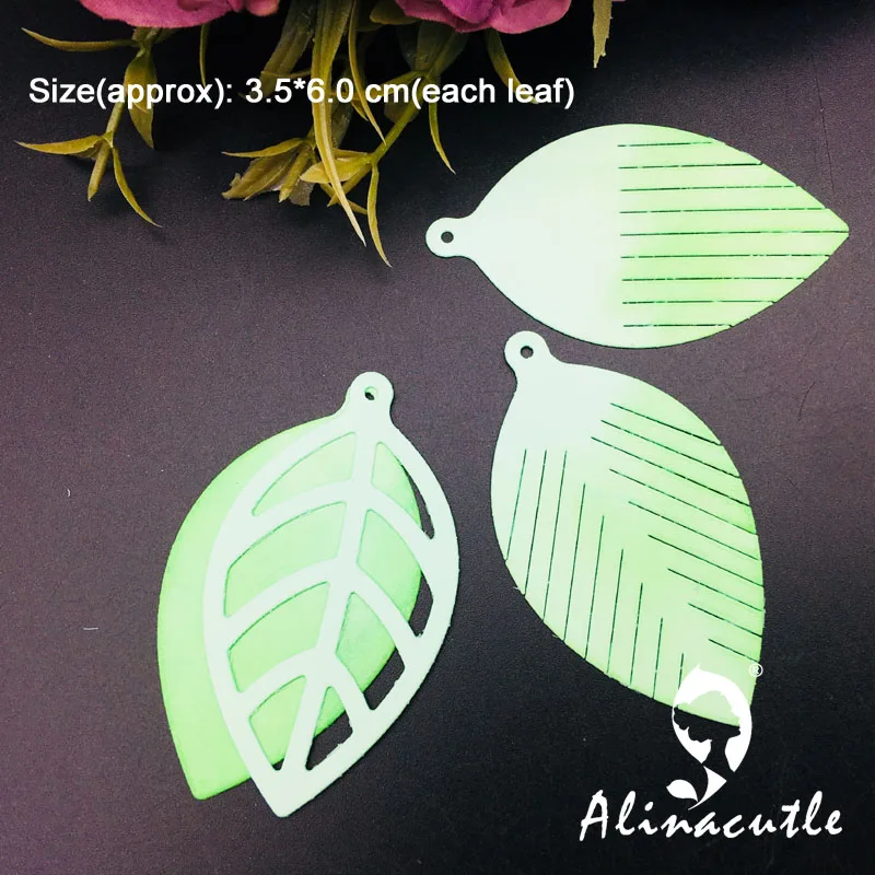 Alinacutle Metal Cutting Die Cut Leaves Tag Set Earrings Scrapbooking Paper Craft Handmade Card Album Punch Art Cutter | Дом и сад