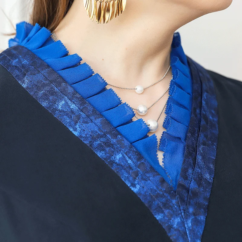 тяжёлая работа шелковый офис г - жа женское платье на с V женский блуд юбка одежда