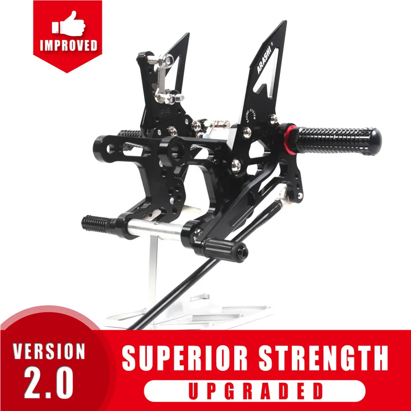 Араши регулируемая подножка для KAWASAKI NINJA ZX10R 2015 - 2021 ЧПУ Rearset сзади подножки педали