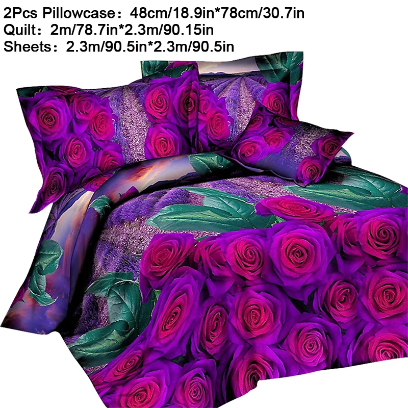 12 HIFUAR Комплект постельного белья flower3/4 шт с принтом розы роскошное постельное белье для пододеяльника наволочка постельное белье украшение комнаты домашний текстиль - Цвет: 12