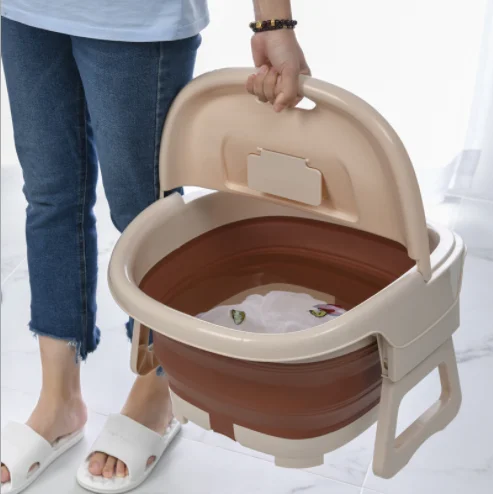 Переносная Ванна для замачивания ног массажное ведро педикюра бочка большой