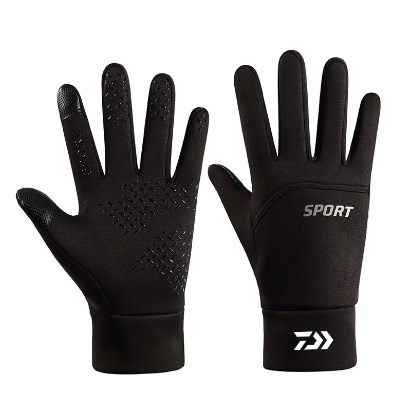 

Winter Outdoor Sports Fishing Gloves Warm Touch Screen Thick Durable Anti-Slip Waterproof Bike Cycling Full Finger Fishing Glove