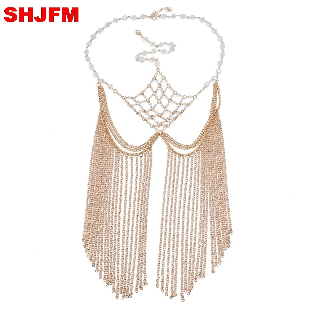 

Mysterious Rhinestone Mask for Women All-Match Tassel Girl Diamond Beads Jewels Decorative Mask Party Jewellery Wholesale 2021