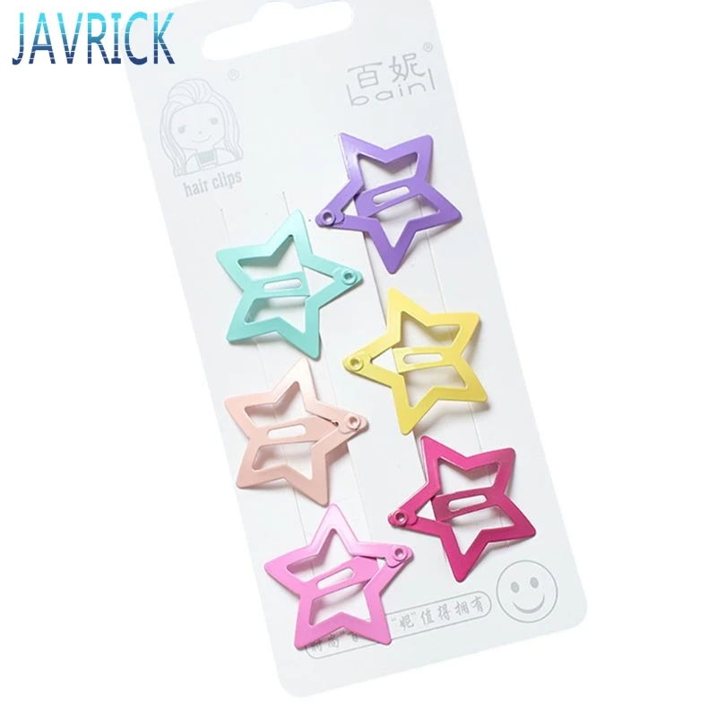 6 шт./компл. детские заколки для волос из металлического сплава в стиле Харадзюку |