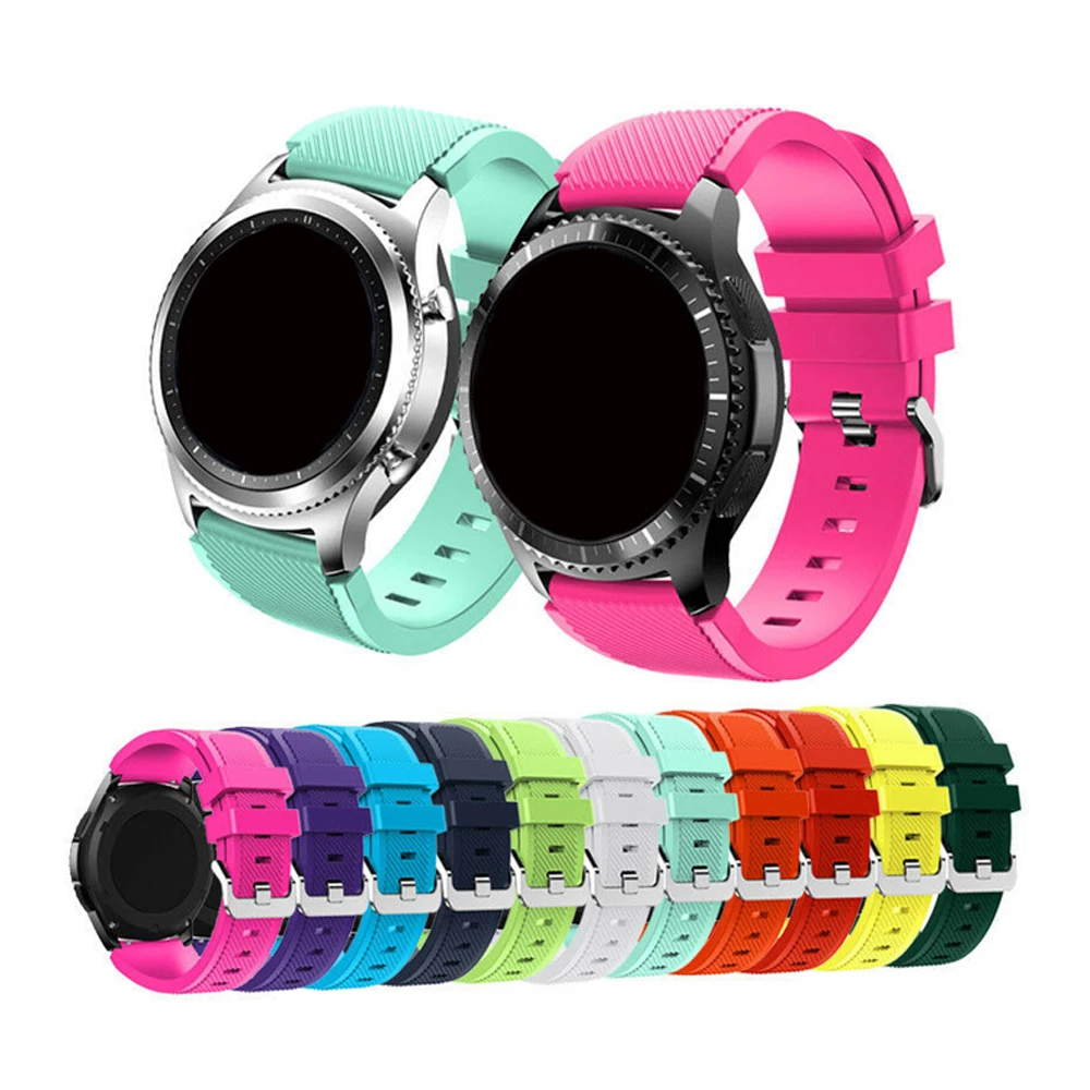 Ремешок силиконовый для наручных часов быстросъемный браслет Samsung Galaxy 3/Active 2/Gear S3
