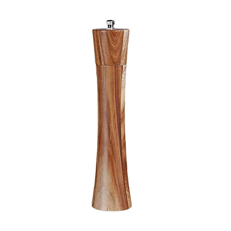 

8Inch Acacia Wood Kitchen Pepper Spice Mill Grinder Handheld Seasoning Mills Grinder Ceramic Grinding Core BBQ Tools