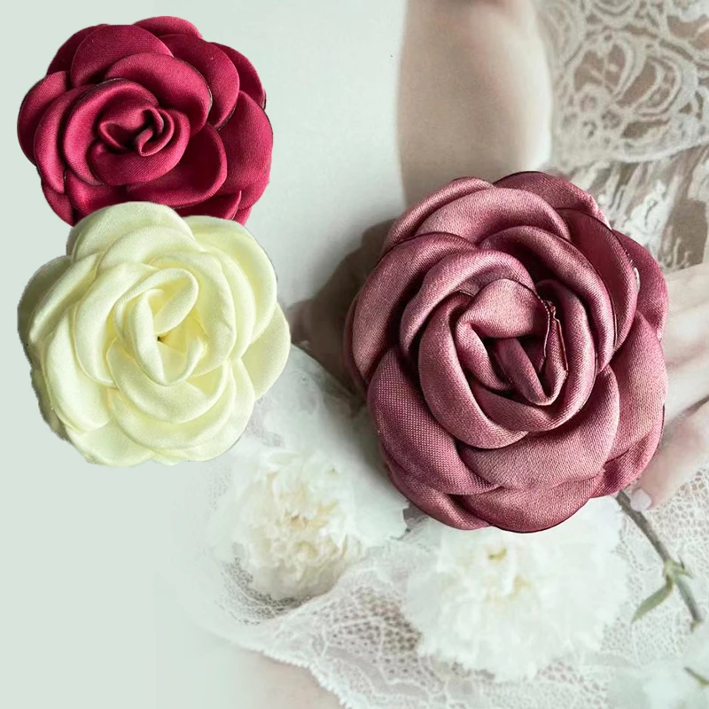 Искусственные цветы камелии 5 шт./лот 6 см букет на голову для свадебной невесты