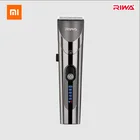 Профессиональная электрическая машинка для стрижки волос Xiaomi Riwa, моющийся перезаряжаемый триммер для волос, насадка для резака из углеродистой стали