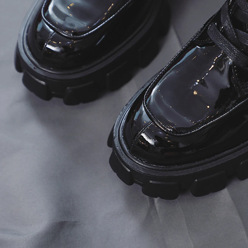 Женские ботильоны в стиле панк JISCZVS черные криперы на толстом каблуке Осенняя