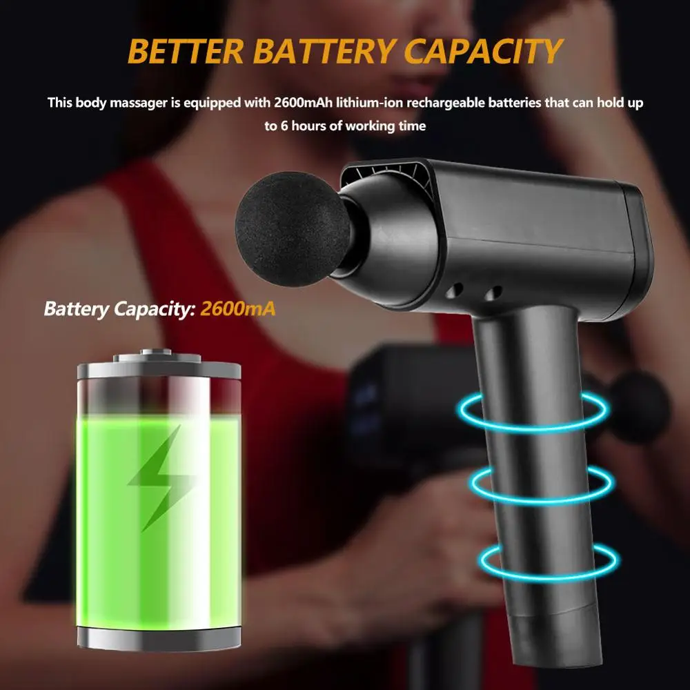 Массажный пистолет ручной массажер для боли в мышцах и жесткости Электрический