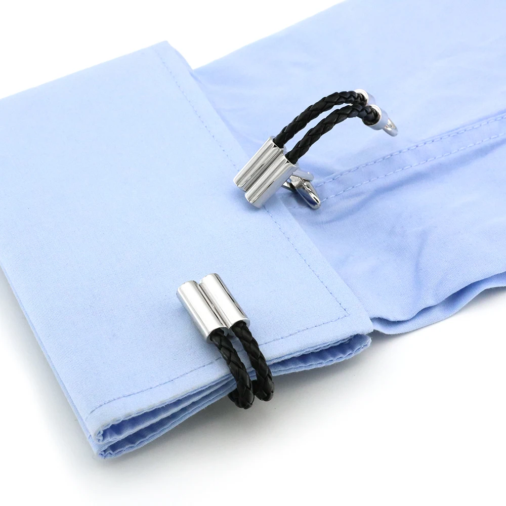 Запонки мужские из латуни веревочные запонки качественный материал золотистый