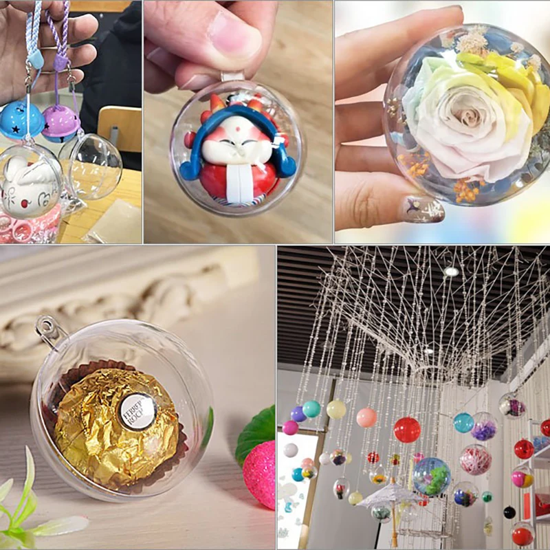 5 шт. прекрасный прозрачный пластиковый Рождественский шар высокого качества