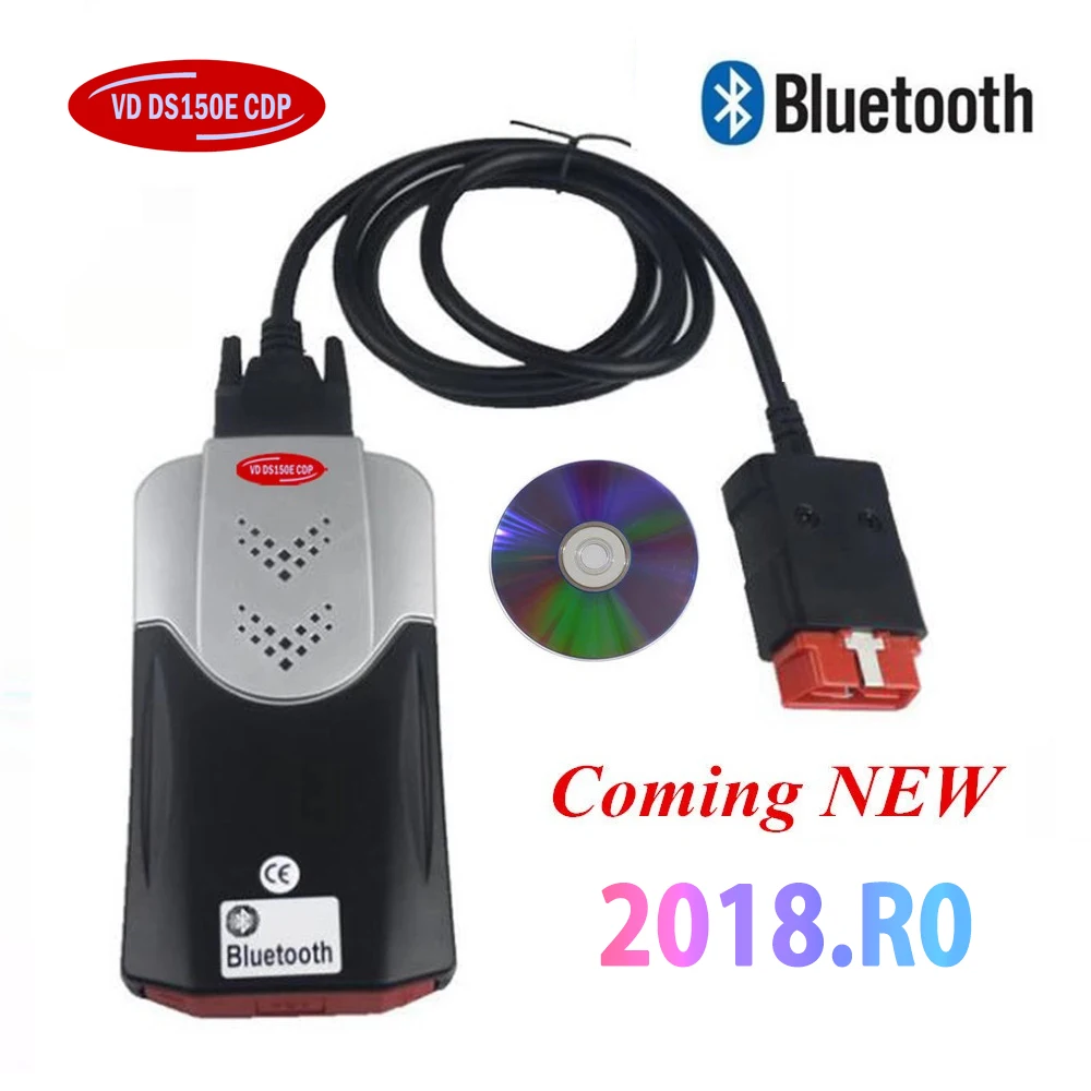 2021 черные Автомобильные диагностические инструменты для delicht VD DS150E Cdp Bluetooth 2018.R0