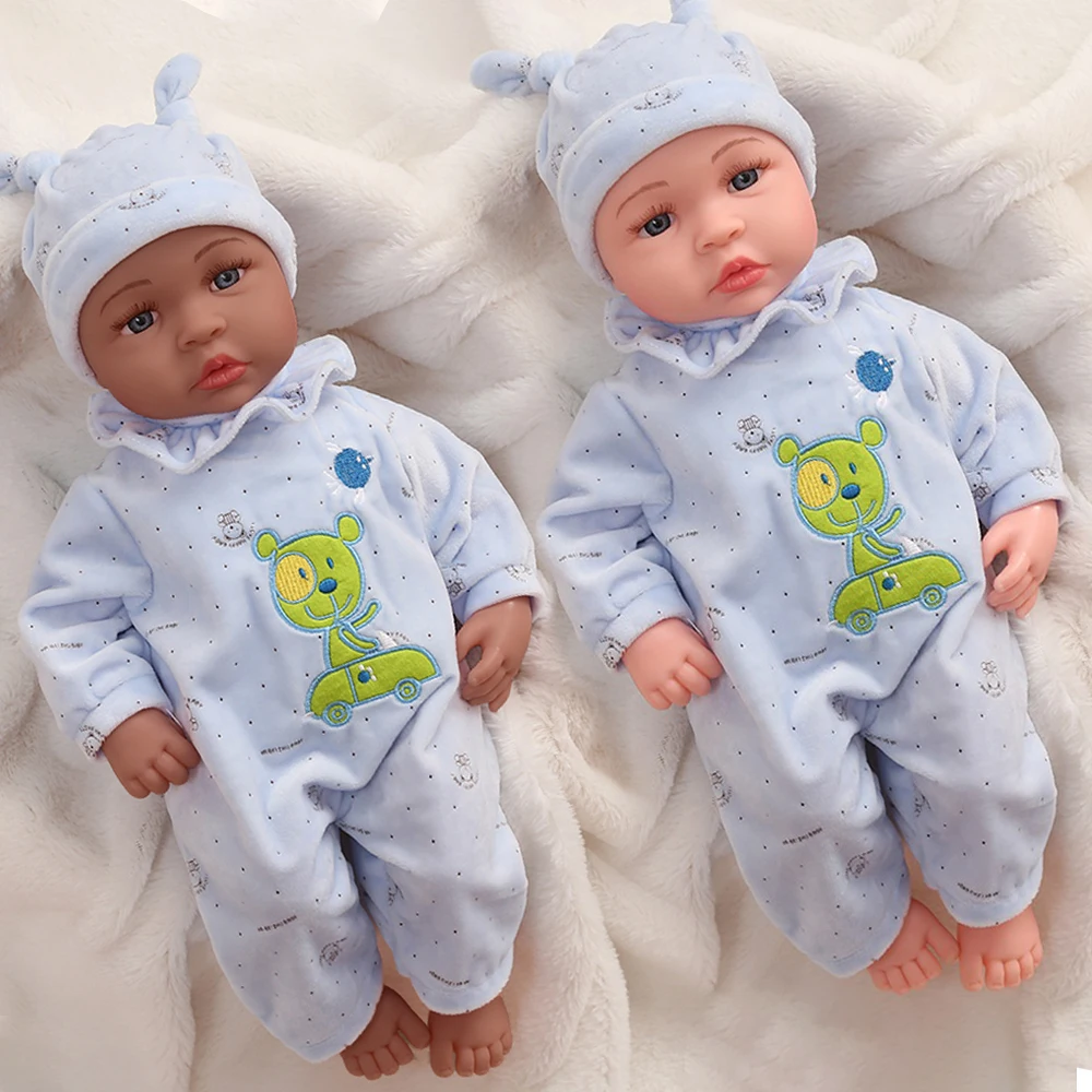 45 см полностью силиконовые куклы Bebe Reborn электрические плачущие Детские игрушки