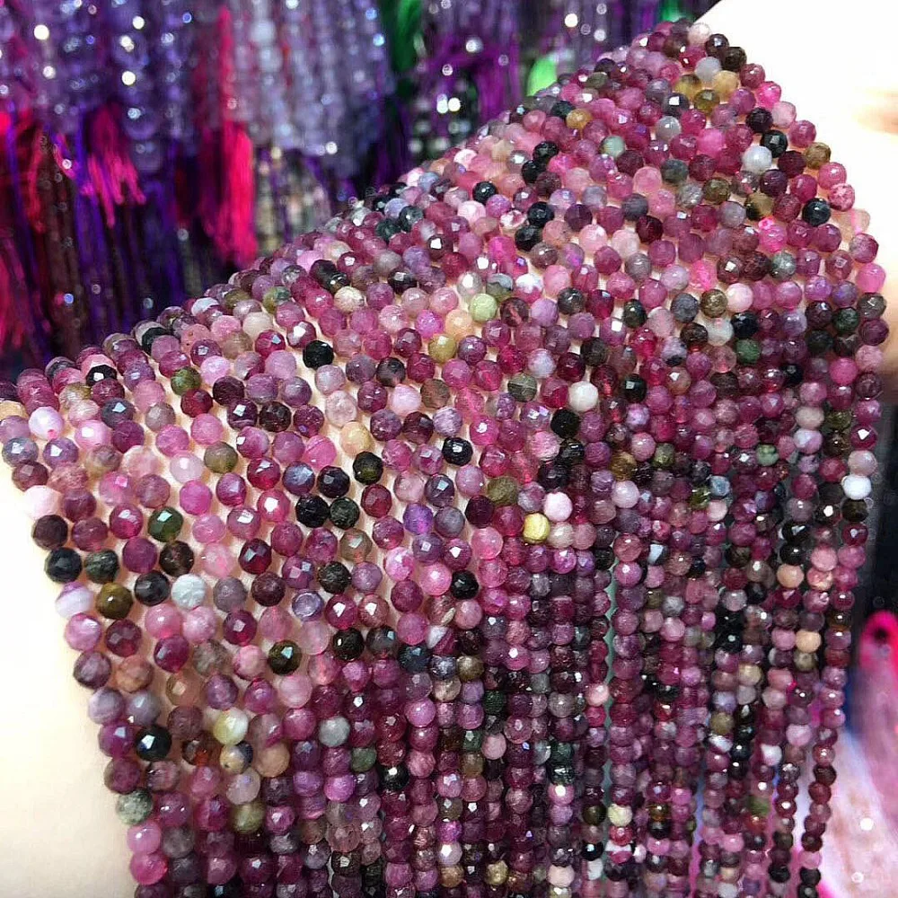 

Бусины из натурального камня с гранями, 3 мм