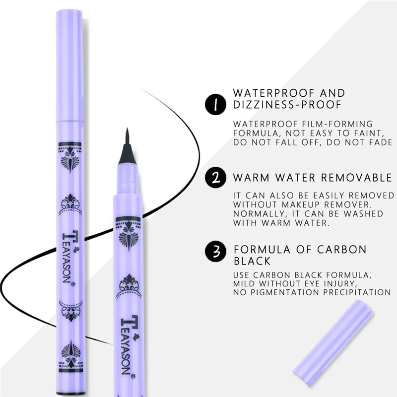 Брендовая профессиональная водостойкая жидкая подводка для глаз карандаш