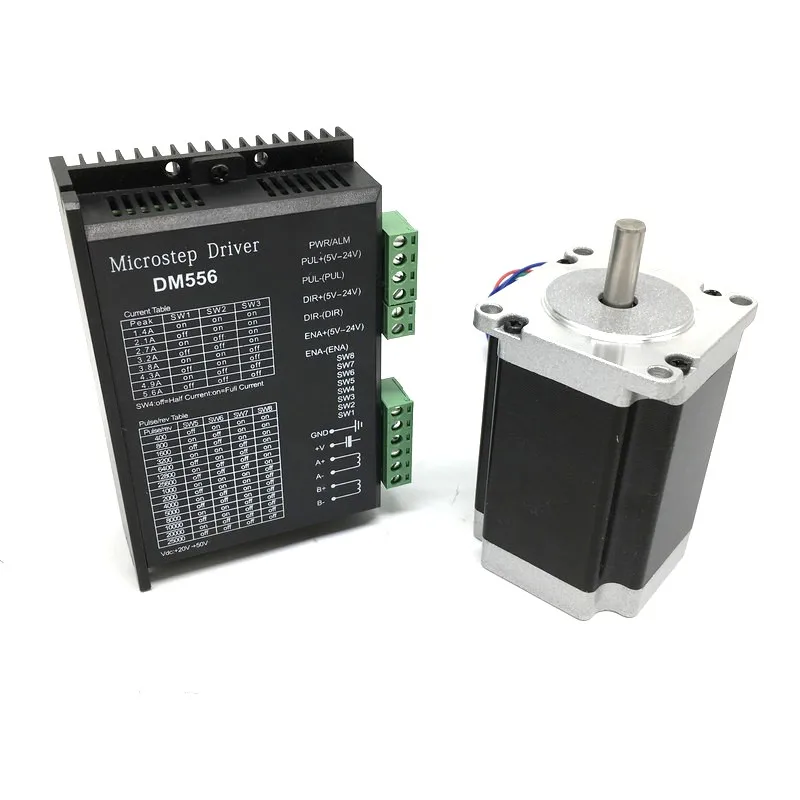 Nema23 57 мм 3A 2 нм 320Oz in 6 35 мм/8 вал 2PH 4 провода шаговый двигатель DM556 DC 20 50 в набор