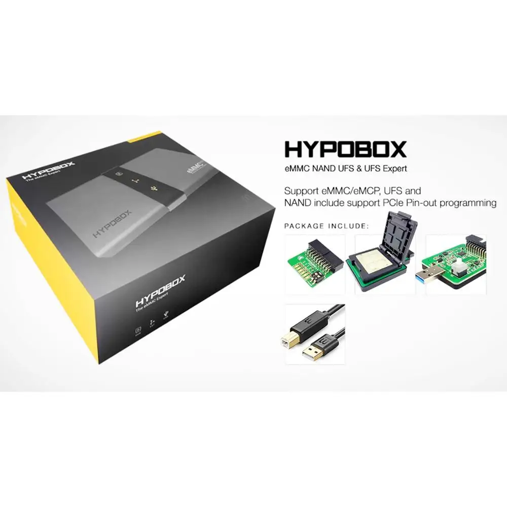 

NEW ORIGINAL HYPOBOX / HYPO BOX support PCle Pin-out programming support eMMC/eMCP,UFS and NAND include