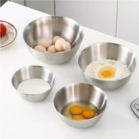 kitchen bar tableware bowls thick stainless steel cold mixing salad bowl vegetable fruit washing bowl