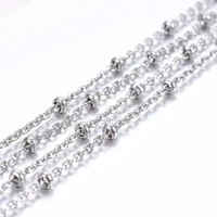 25mroll soldered 304 stainless steel cable chains satellite chains decorative chains rondelle beads 2 5x2x0 5mm