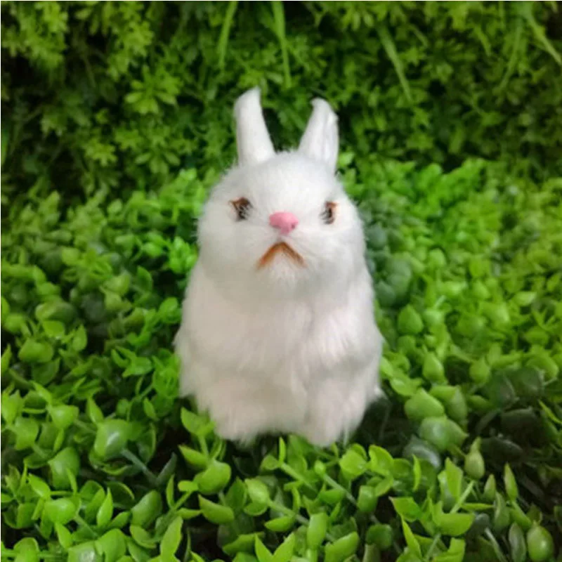 Детская миниатюрная имитация 11 см милые искусственные животные маленький кролик