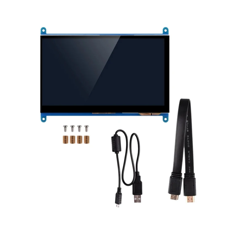 7 дюймов Full View ЖК дисплей IPS Пресс Экран 1024X600 HD HDMI Дисплей монитор для Raspberry