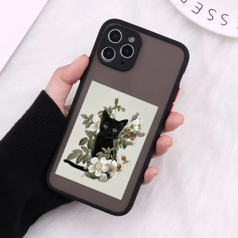 

Cartoon cute dog cat animal Phone Case Matte Transparent for iPhone 7 8 11 12 s mini pro X XS XR MAX Plus cover funda
