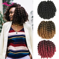hair nest crochet braids jamaican bounce ombre crochet hair synthetic hair extensions wand curl crochet braiding hair for black