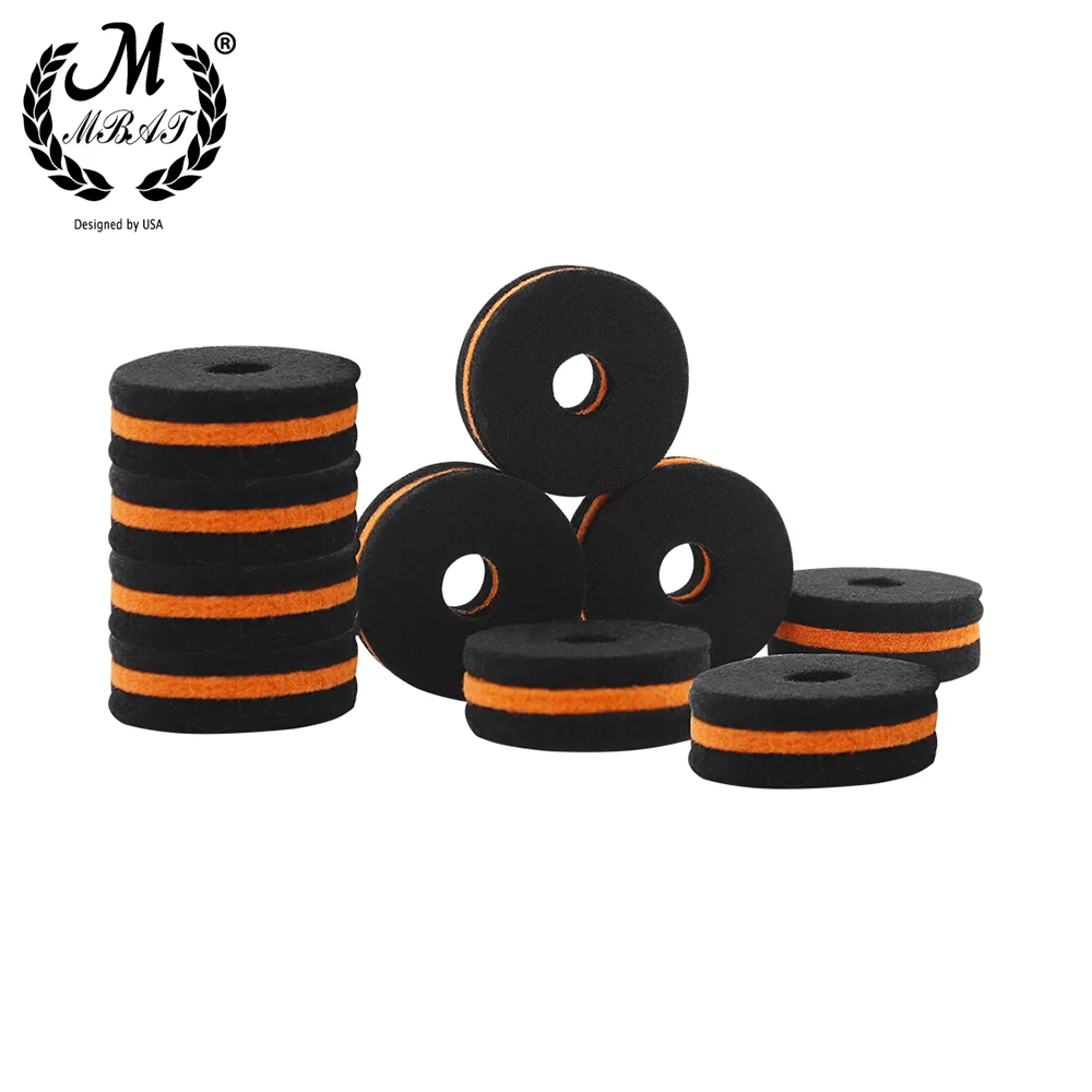 

M MBAT 20Pcs/Set Drum Kit Cymbals Felt Pad Percussion Instrument Drum Slices Felt Protection Part Accessories Replacement Parts