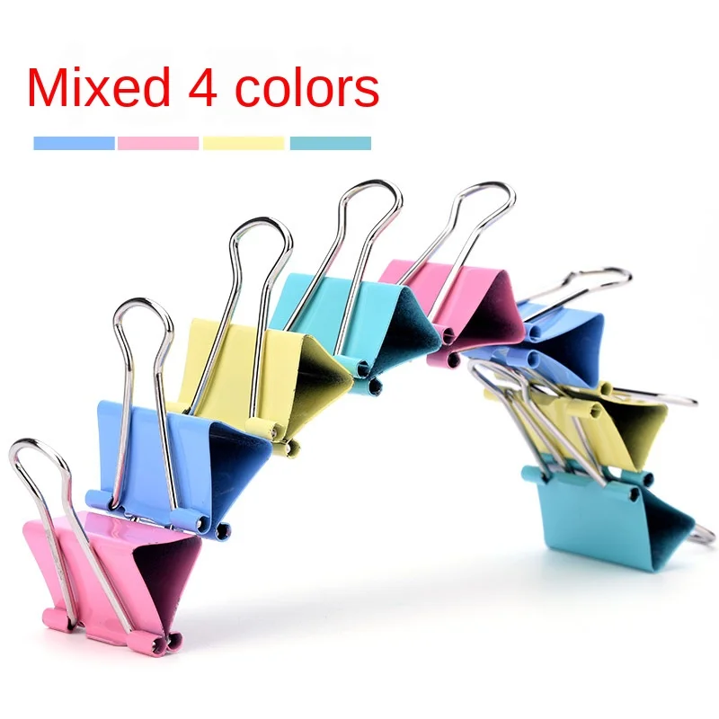 12pcs/BOX 50mm M&ampG Long tail folder pigtail iron clip business card finishing office supplies | Канцтовары для офиса и дома