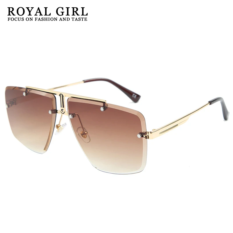 Солнцезащитные очки без оправы для мужчин и женщин роскошные брендовые