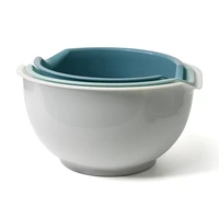 3pcs mixing bowl set plastic salad bowl for noodle rice vegetable fruit soup food container mixing bowls household tableware
