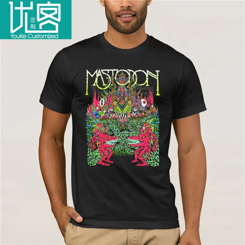Mastodon Neon Creatures/черная футболка с монстрами новая официальная Merch летняя известная