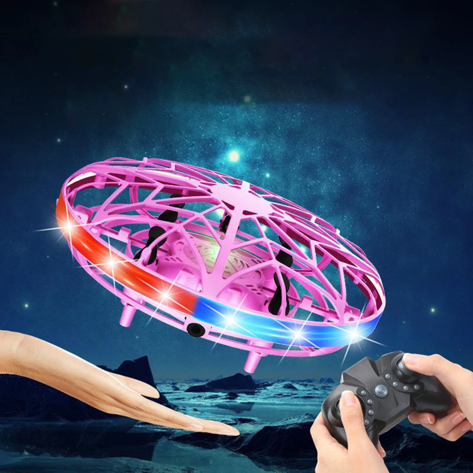 

Ufo Flying Ball Mini Drone Rc Toys Hand-Controlled Helicopter Colorful LED